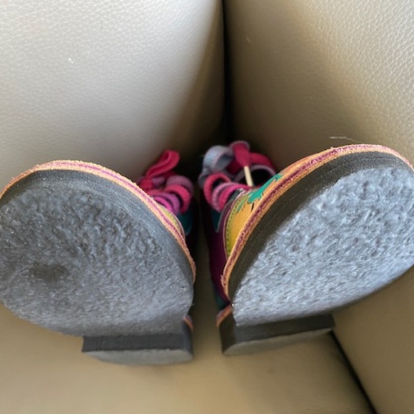 Funky 'Dragon' above-ankle booties US 7 leather lace-up multicolour - Picture 15 of 16